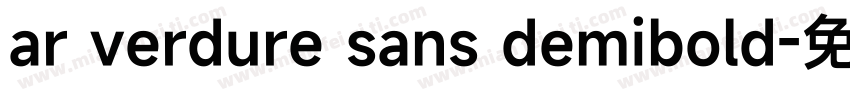 ar verdure sans demibold字体转换
